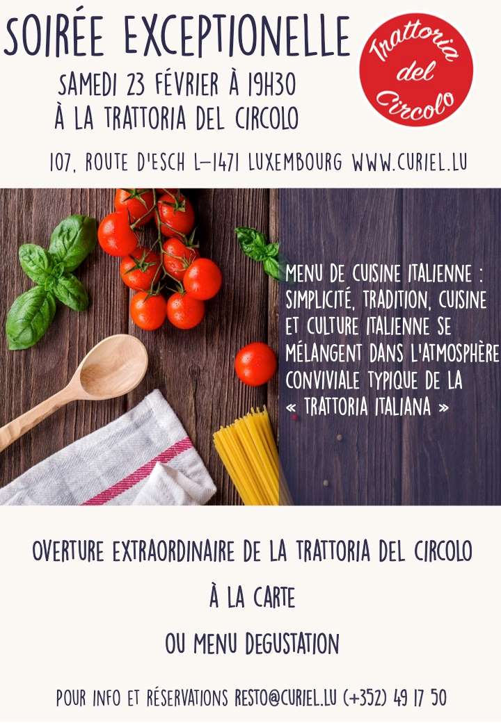 Trattoria del Circolo special opening